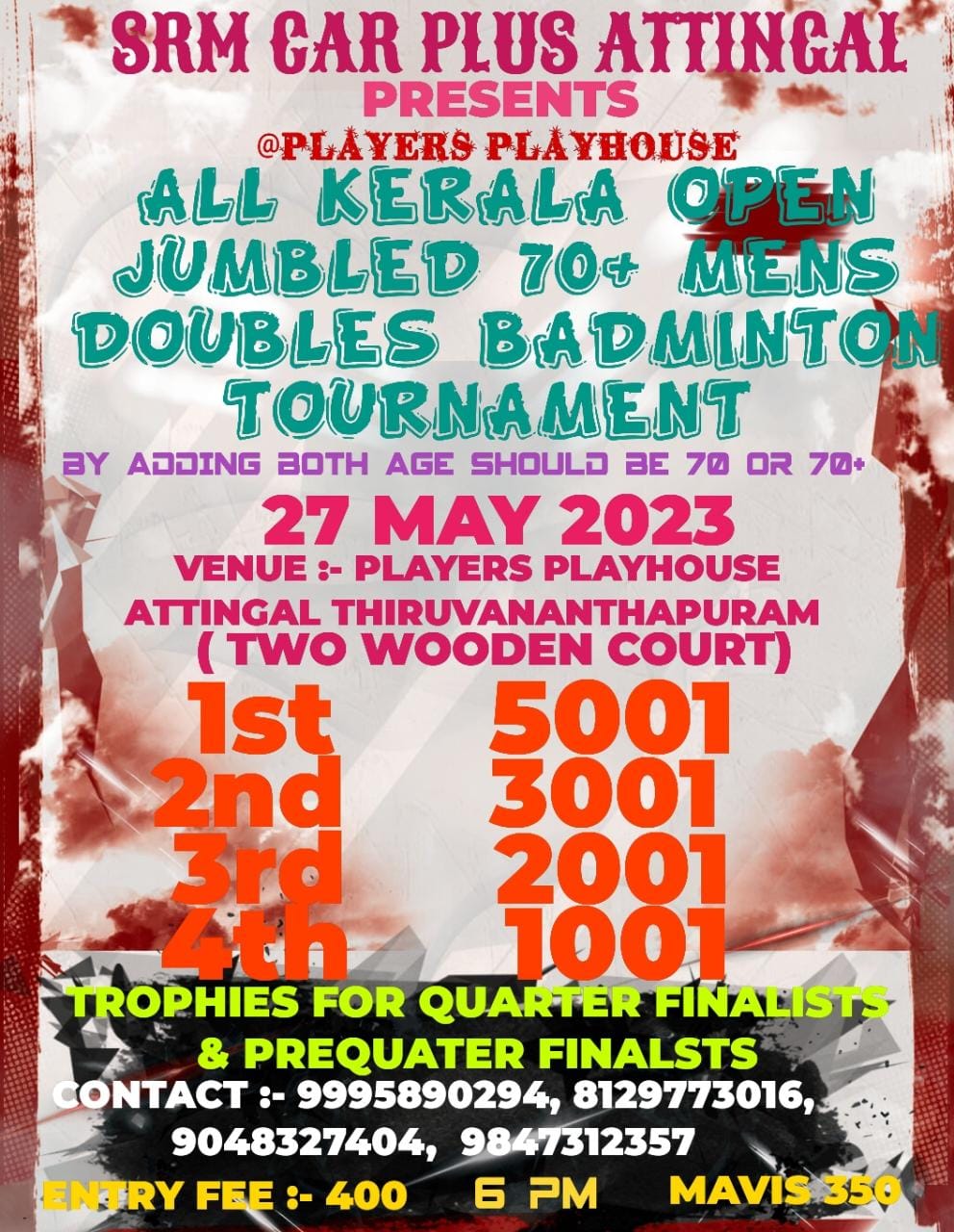 attingal trivandrum tournaments kerala india